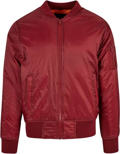 Build Your Brand Bomber Jacket Burgundy XXL (BY030)