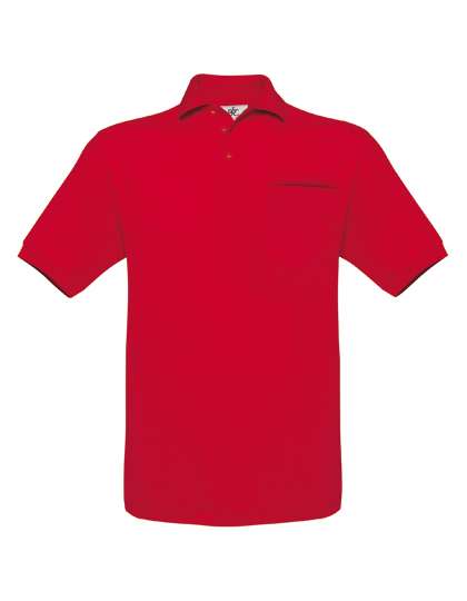 B&C Unisex Polo Safran Pocket Red XL (BCPU415)