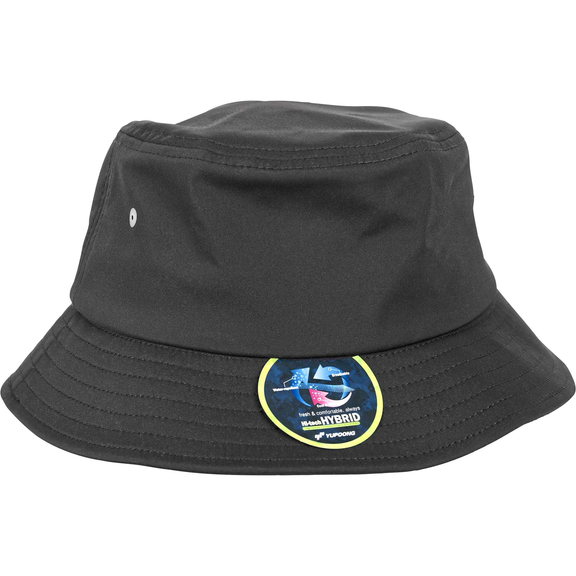 FLEXFIT Nylon Bucket Hat Black One Size (FX5003N)