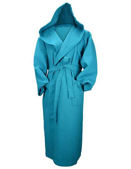 ARTG Robezz® Waffle Bathrobe With Hood Deep Blue XXL (AR028)