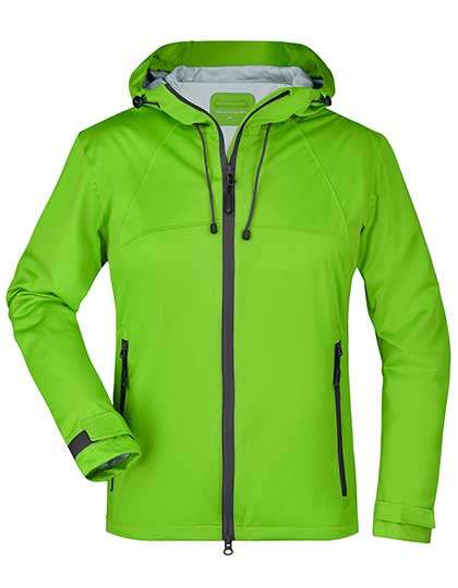 James&Nicholson Ladies´ Outdoor Jacket Spring Green/Iron Grey S (JN1097)