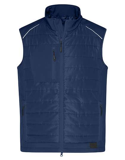 James&Nicholson Men´s Hybrid Vest Navy/Navy 4XL (JN1822)