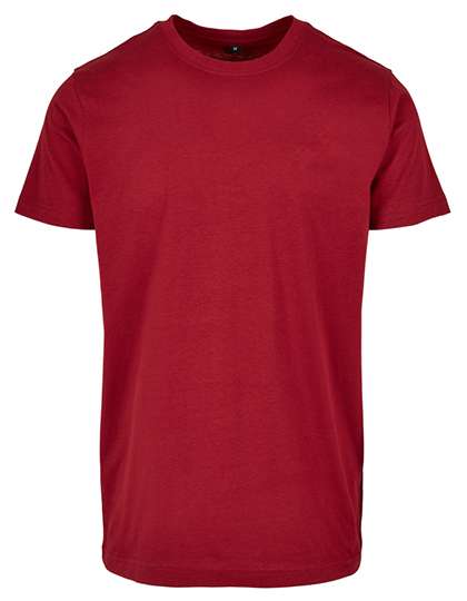 Build Your Brand Basic Basic Round Neck T-Shirt Burgundy XXL (BYBB010)