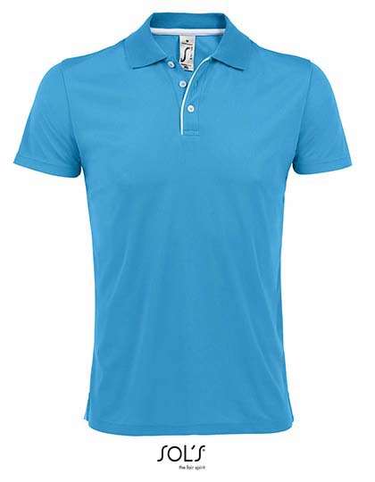 SOL´S Men´s Sports Polo Shirt Performer Aqua S (L542)