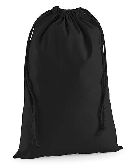 Westford Mill Premium Cotton Stuff Bag Black L (40 x 61.5 cm) (WM216)