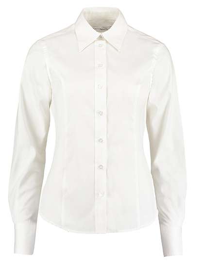 Kustom Kit Women´s Tailored Fit Corporate Oxford Shirt Long Sleeve White 44 (XXL/18) (K702)