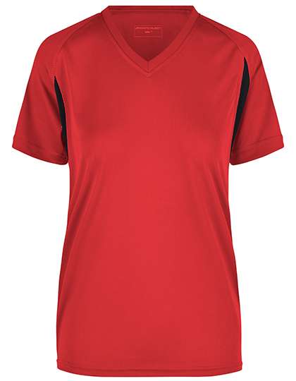 James&Nicholson Ladies´ Running-T Red/Black XL (JN316)