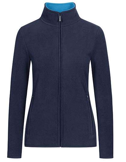 Promodoro Women´s Double Fleece Jacket Navy/Aqua XL (E7965)