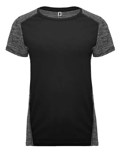 Roly Sport Women´s Zolder T-Shirt Black 02/Heather Black 243 XL (RY6663)