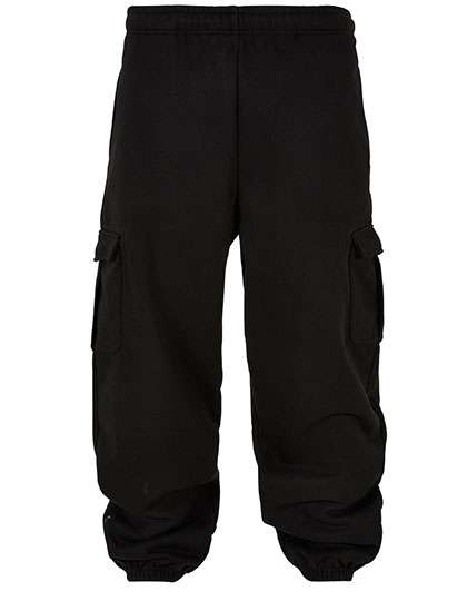 Build Your Brand 90's Cargo Sweatpants Black L (BY258)