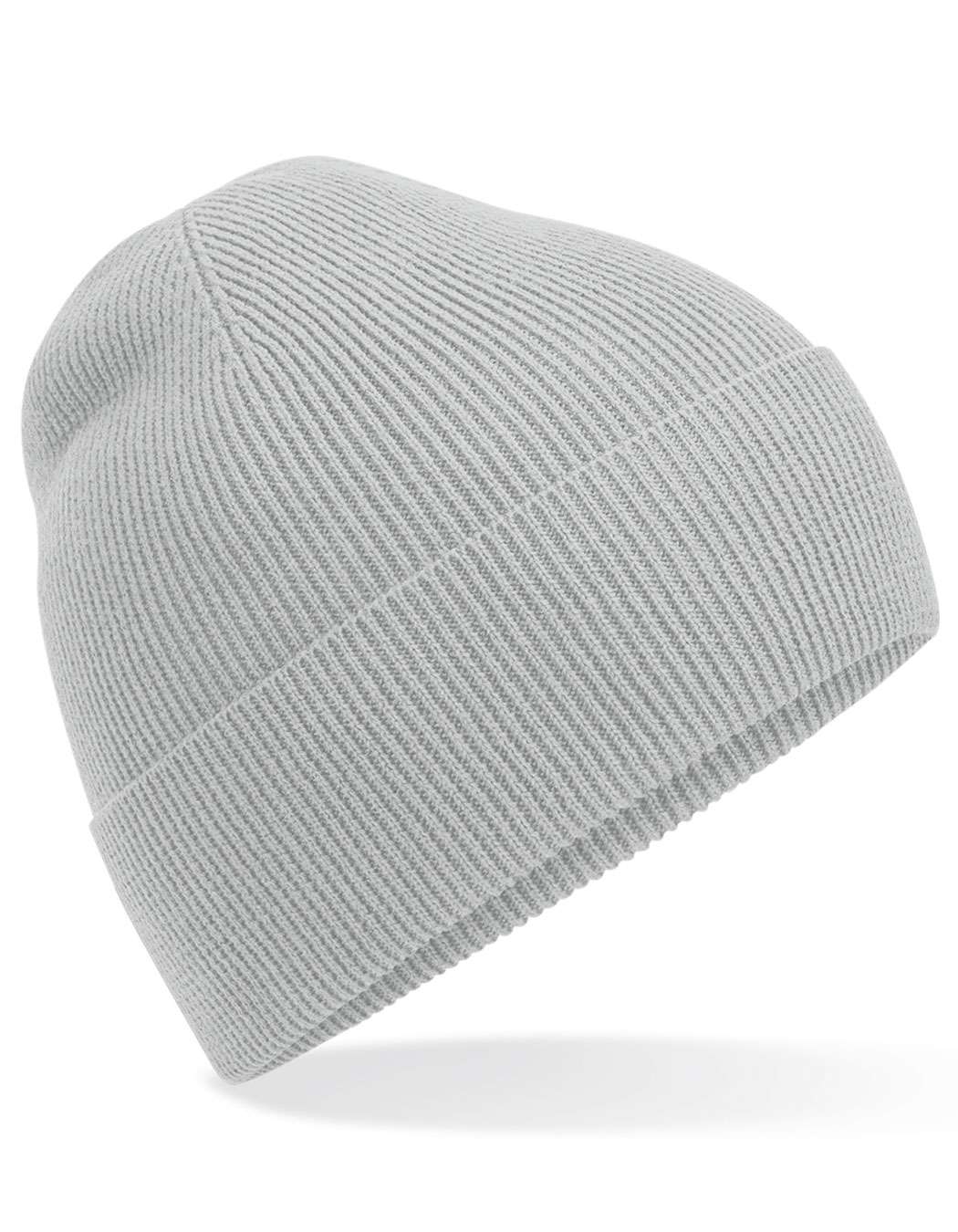 Beechfield Organic Cotton Fine Knit Beanie Light Grey One Size (CB51N)