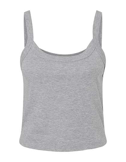 Bella Women´s Micro Rib Spaghetti Strap Tank Athletic Heather S (BL1012)