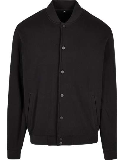 Build Your Brand Men´s Heavy Tonal College Jacket Black XL (BY242)