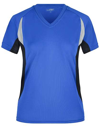 James&Nicholson Ladies´ Running-T Royal/Black S (JN390)