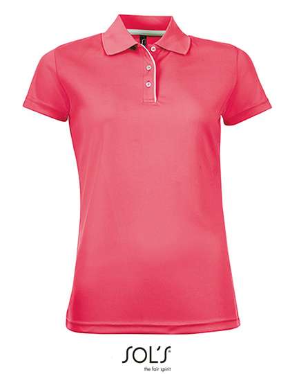 SOL´S Women´s Sports Polo Shirt Performer Neon Coral XL (L544)