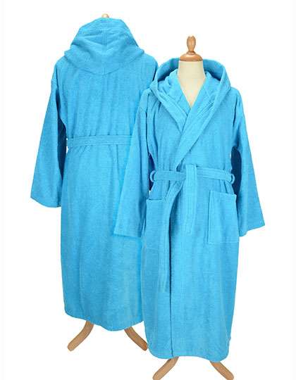 ARTG Bathrobe With Hood Aqua Blue XXL (AR026)