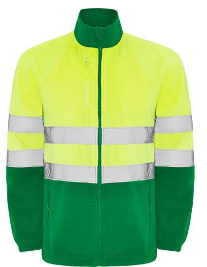 Roly Workwear Altair Fleece Jacket Garden Green 52/Fluor Yellow 221 M (RY9305)