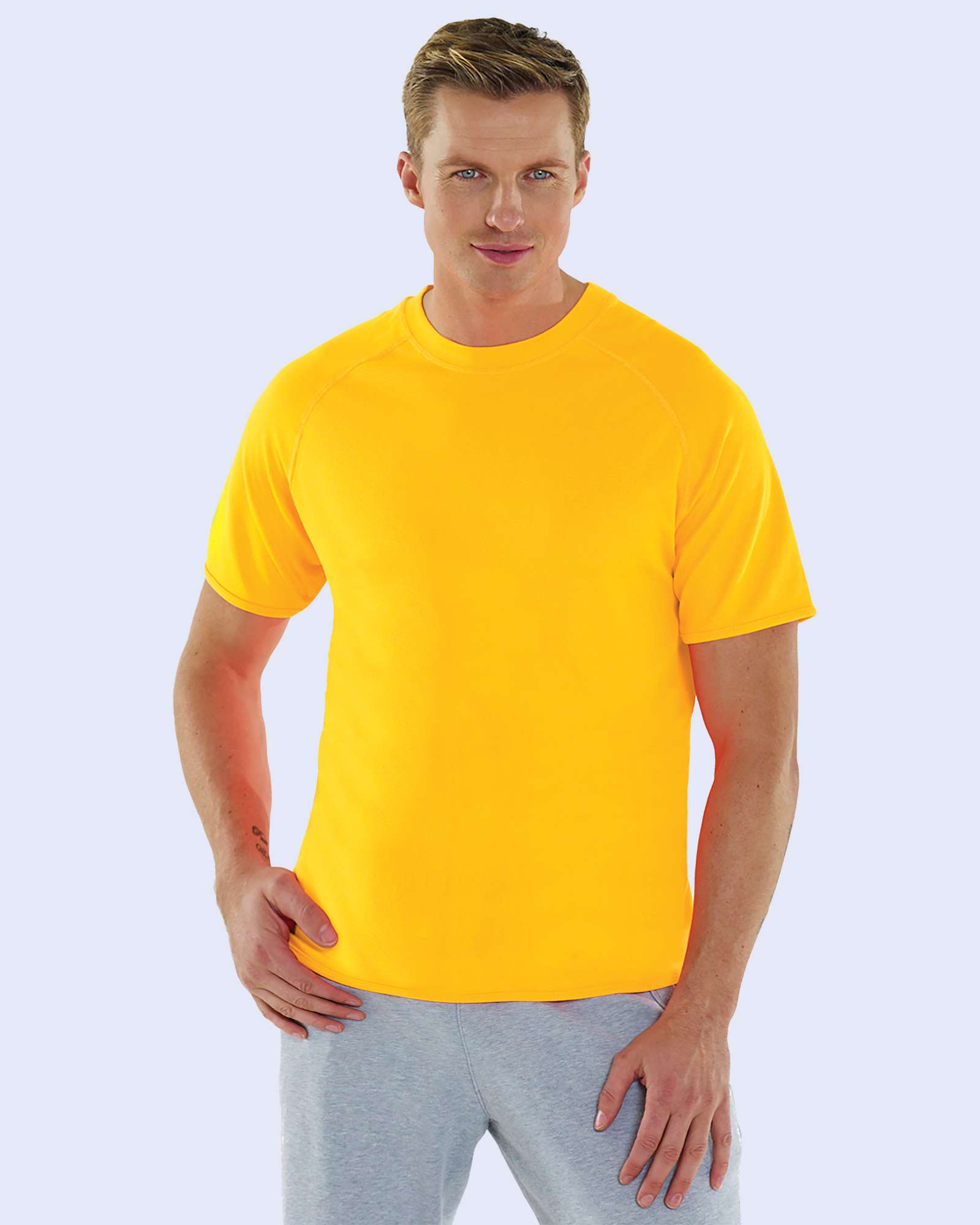 Starworld Men´s Sport T-Shirt Fluorescent Orange M (SW300)