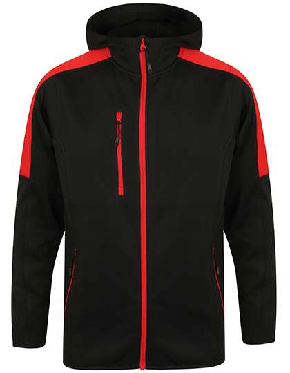 Finden+Hales Adults Active Softshell Jacket Black/Red S (FH622)