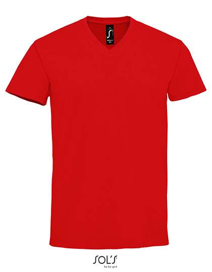 SOL´S Men´s Imperial V-Neck T-Shirt Red M (L02940)