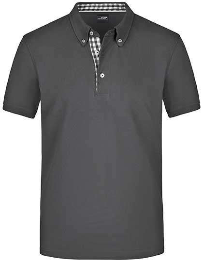 James&Nicholson Men´s Plain Polo Graphite (Solid)/Graphite (Solid) XL (JN964)