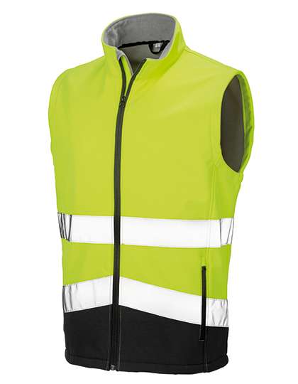 Result Safe-Guard Printable Safety Softshell Gilet Fluorescent Yellow/Black 3XL (RT451)