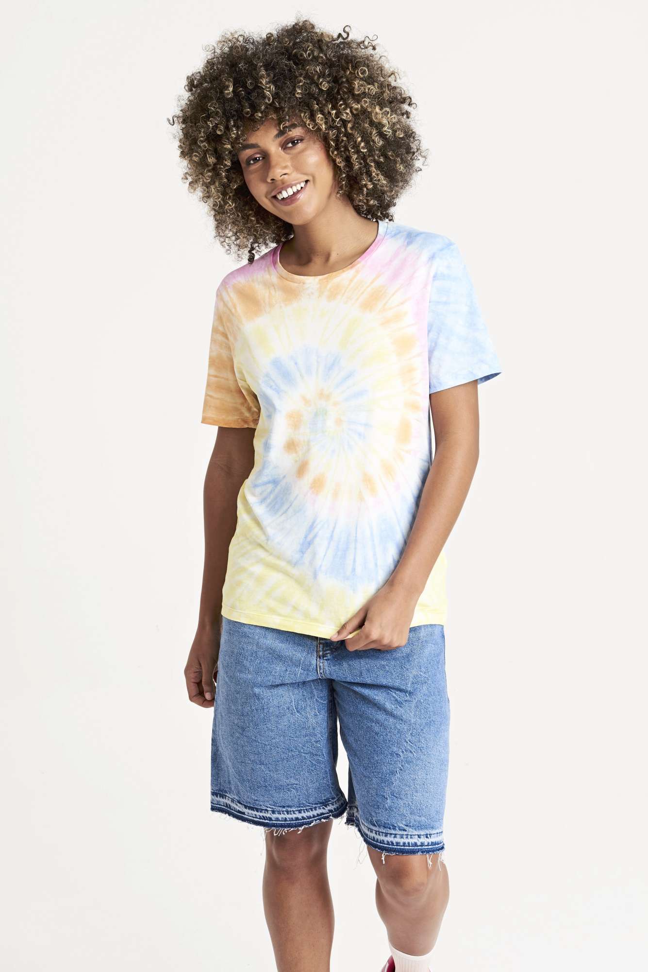 Just Ts Tie-Dye T Blue Cloud XS (JT022)