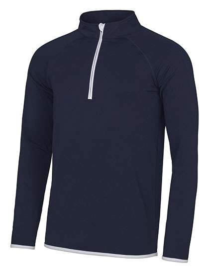 Just Cool Men´s Cool 1/2 Zip Sweat French Navy/Arctic White XXL (JC031)