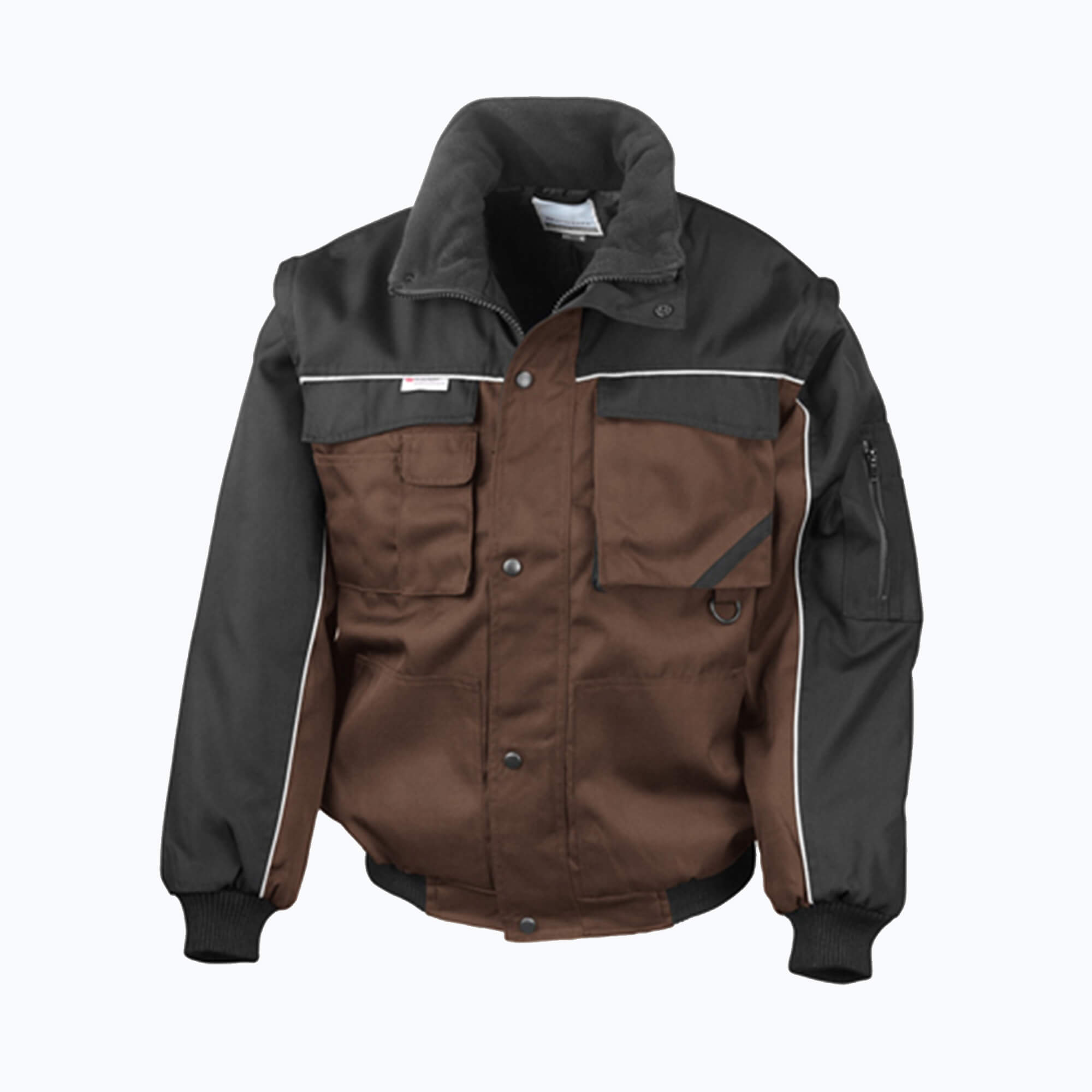 Result WORK-GUARD Zip Sleeve Heavy Duty Jacket Tan/Black 3XL (RT71)