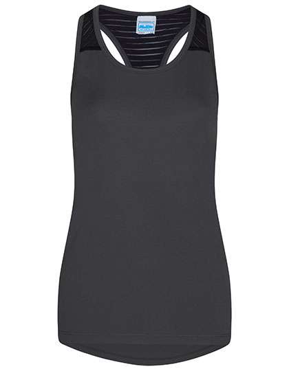 Just Cool Women´s Cool Smooth Workout Vest Charcoal (Solid)/Jet Black XS (JC027)