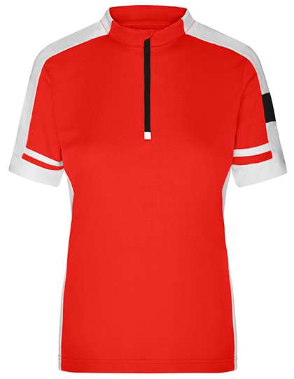 James&Nicholson Ladies´ Bike-T Half Zip Red M (JN451)