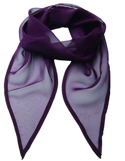 Premier Workwear Women´s Colours Collection Chiffon Scarf Aubergine (ca. Pantone 5115C) 98 x 16,5 cm (PW740)