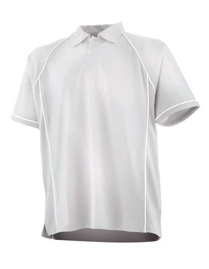 Finden+Hales Men´s Piped Performance Polo White/White XXL (FH370)