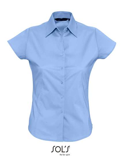 SOL´S Women´s Stretch-Blouse Excess Short Sleeve Bright Sky S (L630)