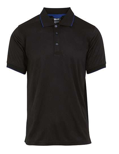 Regatta Professional Navigate Short Sleeve Polo Black/New Royal M (RG264)