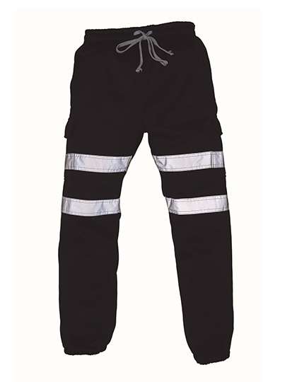 YOKO Hi-Vis Jogging Bottoms Black 3XL (YK016T)