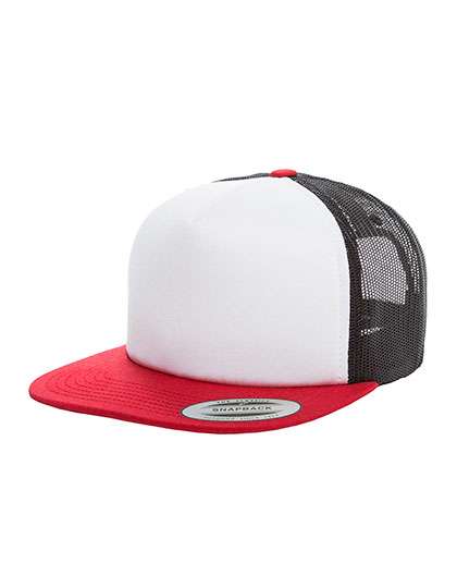 FLEXFIT Foam Trucker With White Front Red/White One Size (FX6005FW)