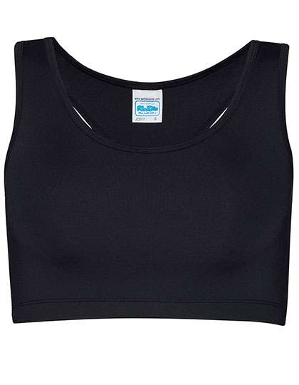 Just Cool Women´s Cool Sports Crop Top Jet Black L (JC017)