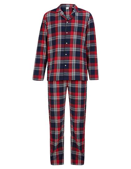 SF Men Men´s Tartan Lounge Set Red-Navy Check XS (SFM074)