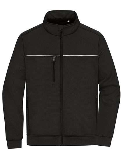 James&Nicholson Hybrid Workwear Jacket Carbon/Black XS (JN1868)