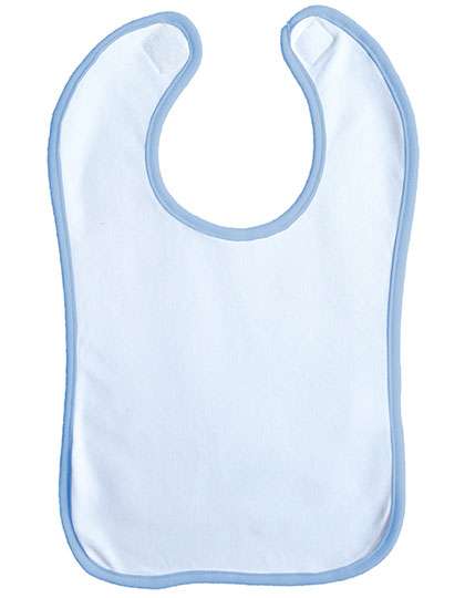 Link Kids Wear Baby Bib Double Layer White/Babyblue One Size (X951N)