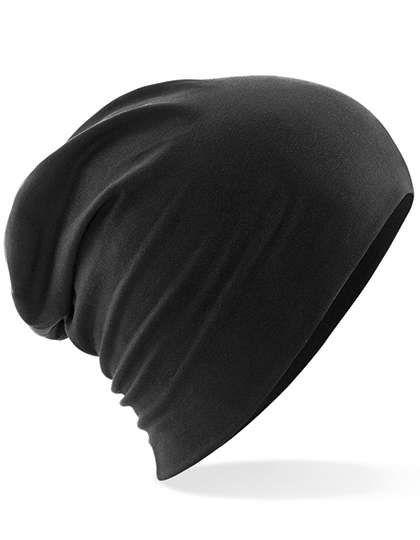 Beechfield Hemsedal Cotton Slouch Beanie Black One Size (CB368)