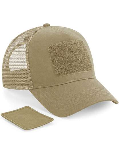 Beechfield Removable Patch Snapback Trucker Desert Sand One Size (CB641)