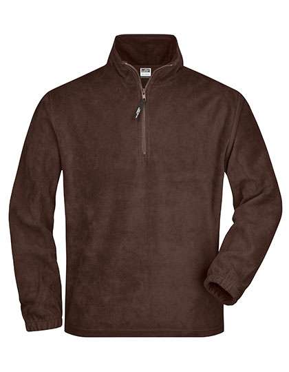 James&Nicholson Half-Zip Fleece Brown S (JN043)