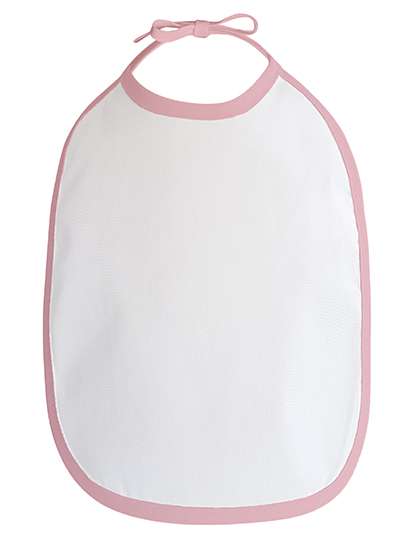 Link Kids Wear Baby Bib White/Babypink One Size (X952)