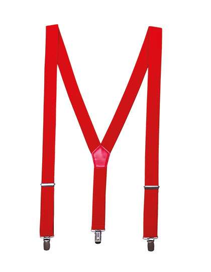 Premier Workwear Clip On Trousers Braces/Suspenders Red One Size (PW701)