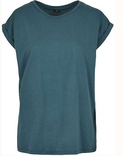 Build Your Brand Ladies´ Extended Shoulder Tee Teal L (BY021)