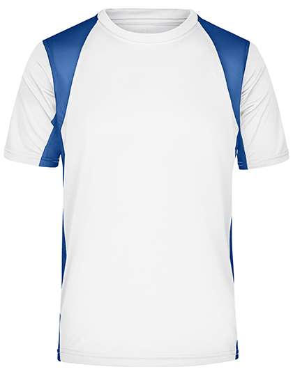 James&Nicholson Men´s Running-T White/Royal L (JN306)