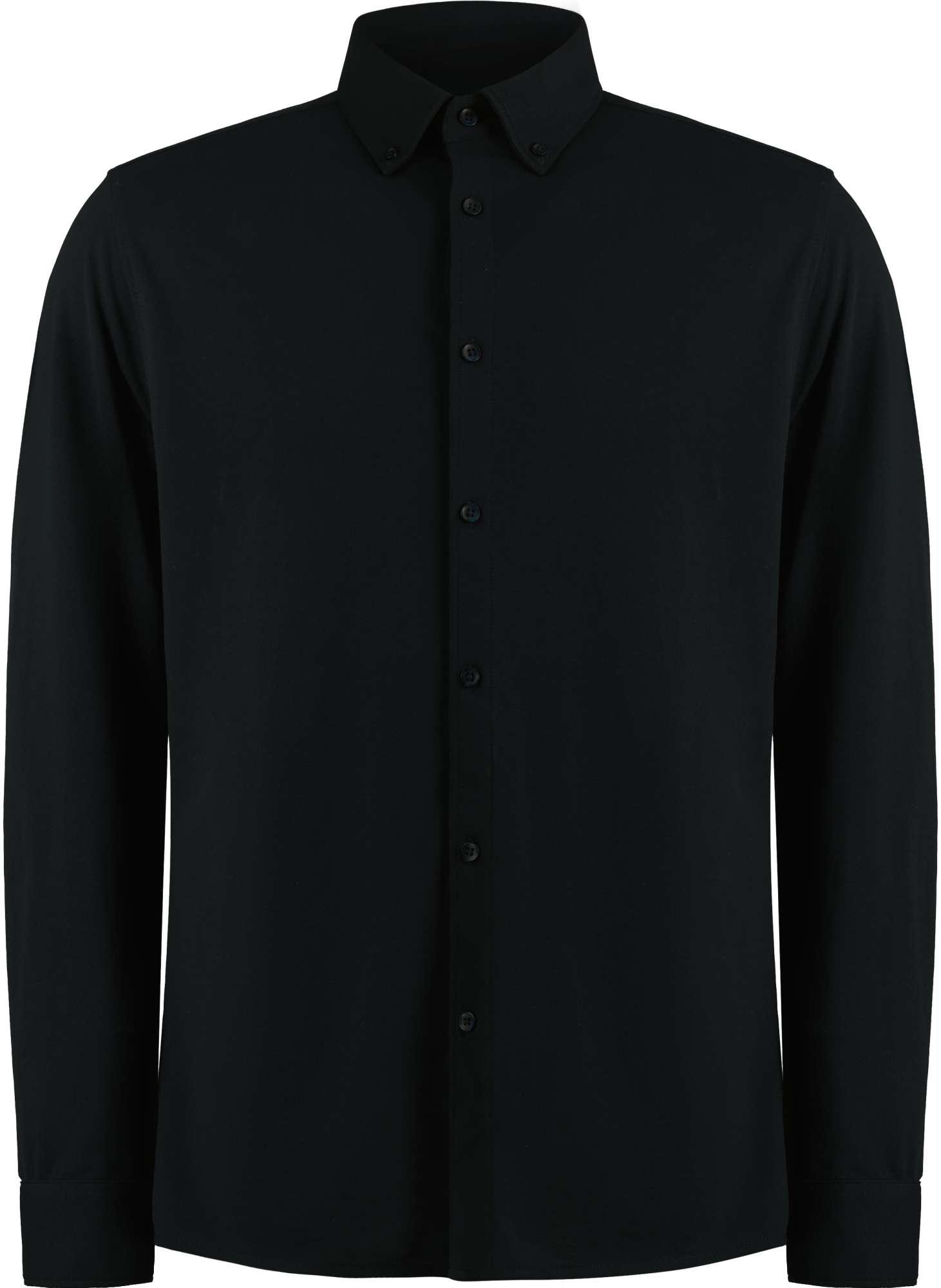 Kustom Kit Tailored Fit Superwash® 60º Pique Shirt Long Sleeve Black 3XL (50-52) (K143)