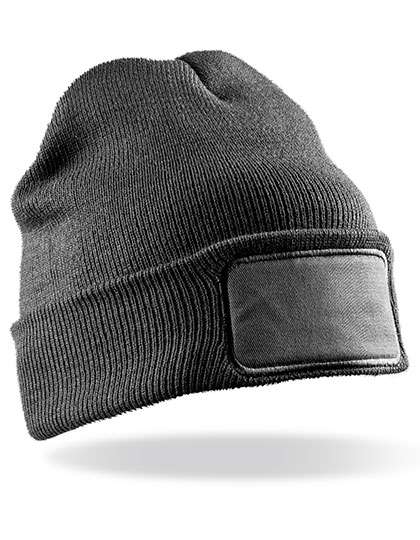 Result Winter Essentials Double Knit Printers Beanie Grey One Size (RC027)